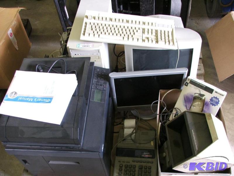 lot 65 image: Large lot of office supplies and electronics...