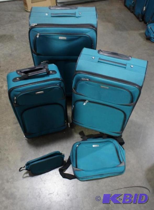Tag 5pc luggage set. Teal in color  biggest ...