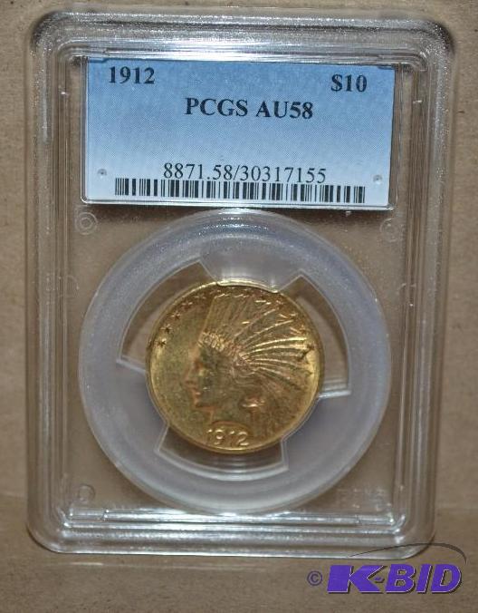 1912 $10 Indian Head GOLD Coin. This coin is ...