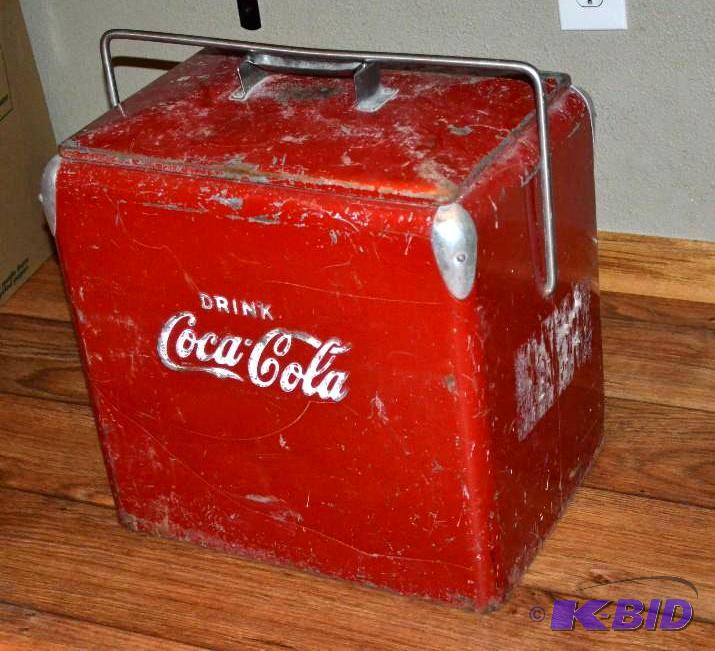 Antique Coke Coca Cola Cooler with tray 18&qu...