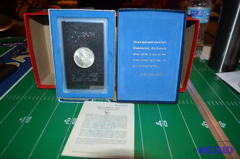 1881 CARSON CITY Silver Dollar in display cas...