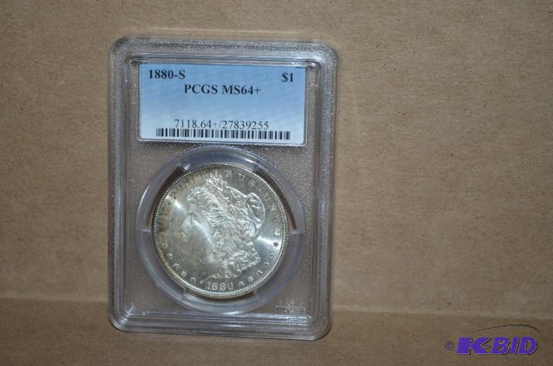 Graded 1880-S Morgan Silver Dollar - PCGS MS6...