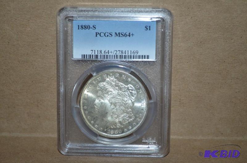 Graded 1880-S Morgan Silver Dollar - PCGS MS6...