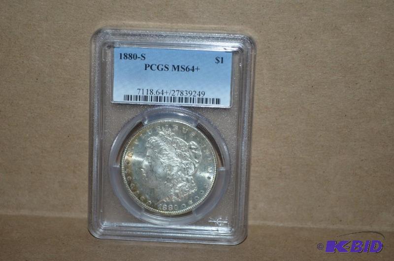 Graded 1880-S Morgan Silver Dollar - PCGS MS6...