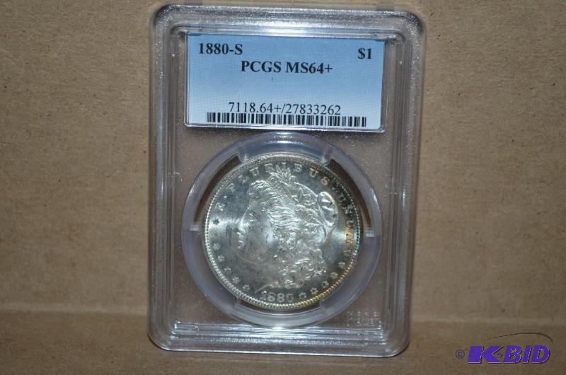 Graded 1880-S Morgan Silver Dollar - PCGS MS6...