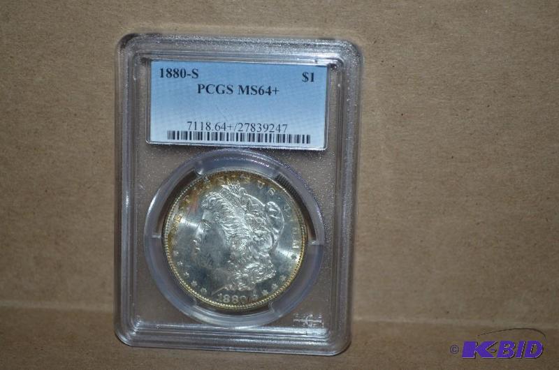 Graded 1880-S Morgan Silver Dollar - PCGS MS6...