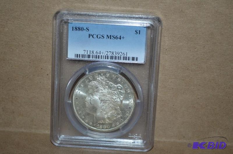 Graded 1880-S Morgan Silver Dollar - PCGS MS6...