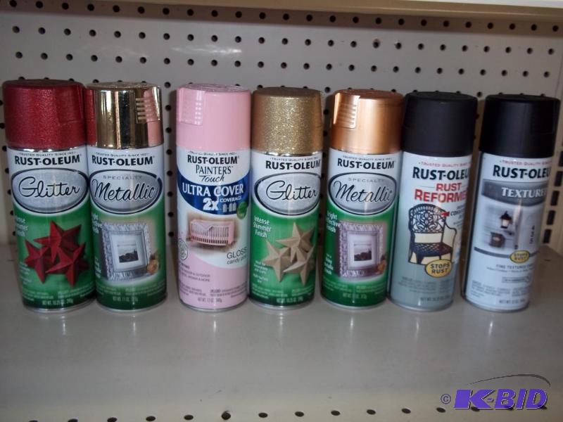 lot 35 image: 7 cans spray paint...