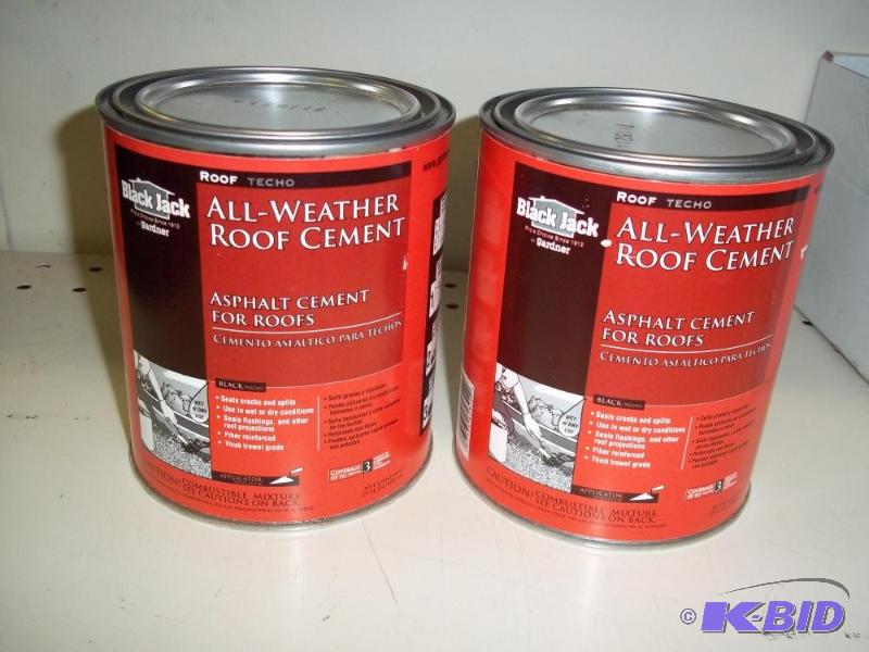 lot 52 image: New 2 quarts of Roof Cement...