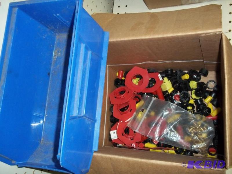 lot 71 image: Plastic caps and brackets...