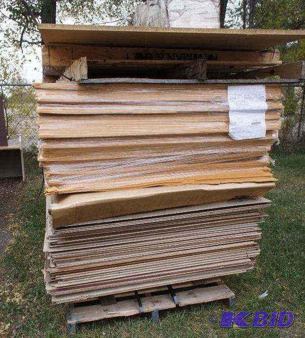 lot 9 image: 2 pallets include wood paneling and foam padd...