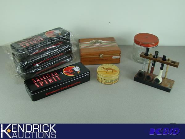 Lot of Pipes, and Tobacco CanistersTins