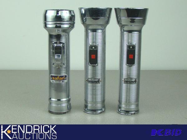 3 Vintage Metal Flashlights