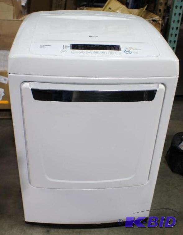 New LG Dryer Model # (DLE1101W) front-loading...