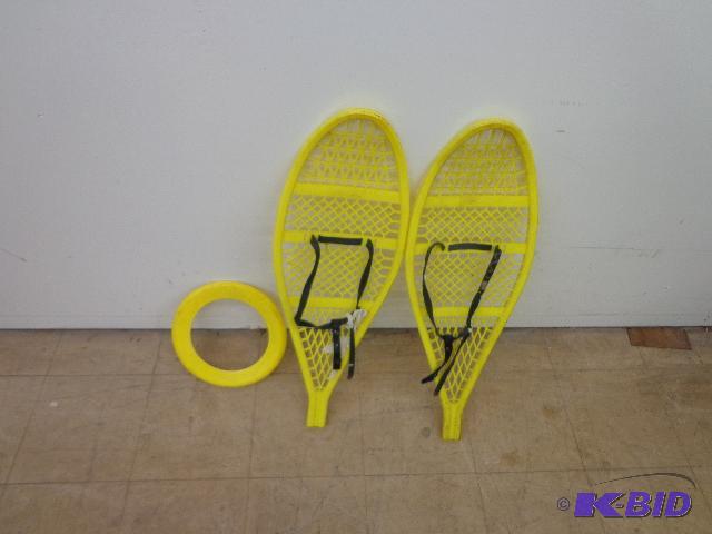 Plastic Snowshoes Pair of Yellow Snowshoes&nb...