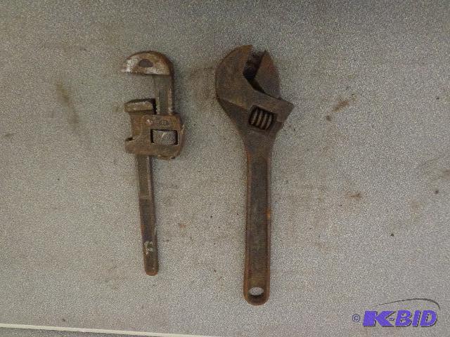 2 Different Wrenches 1 - 14&quot Pipe Wrench...