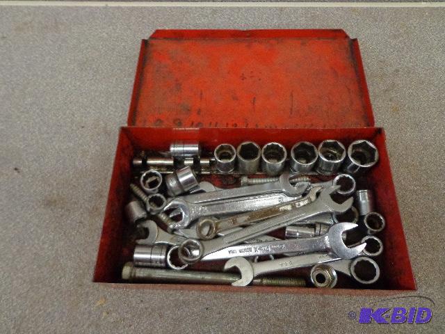 Tool Box with Assorted Wrenches Plus Tool Box...