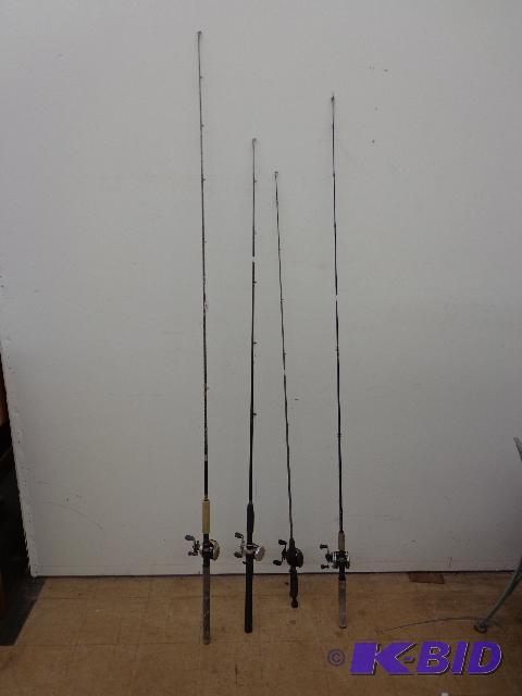 4 Graphite Rods Rods have reels Daiwa Garcias...