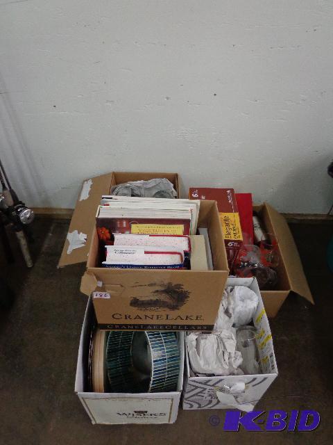 Glassware, Kitchen Items &amp Books Large Lo...