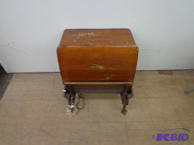 Vintage School Desk Childs Wooden School Des...