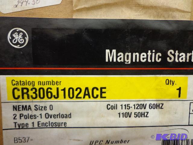 GE Magnetic Starter GE Magnetic Starter 110 V...