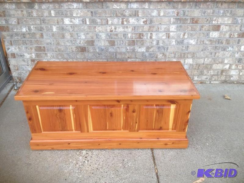 Solid Wood Cedar Chest, Some Wear, Slight Cra...