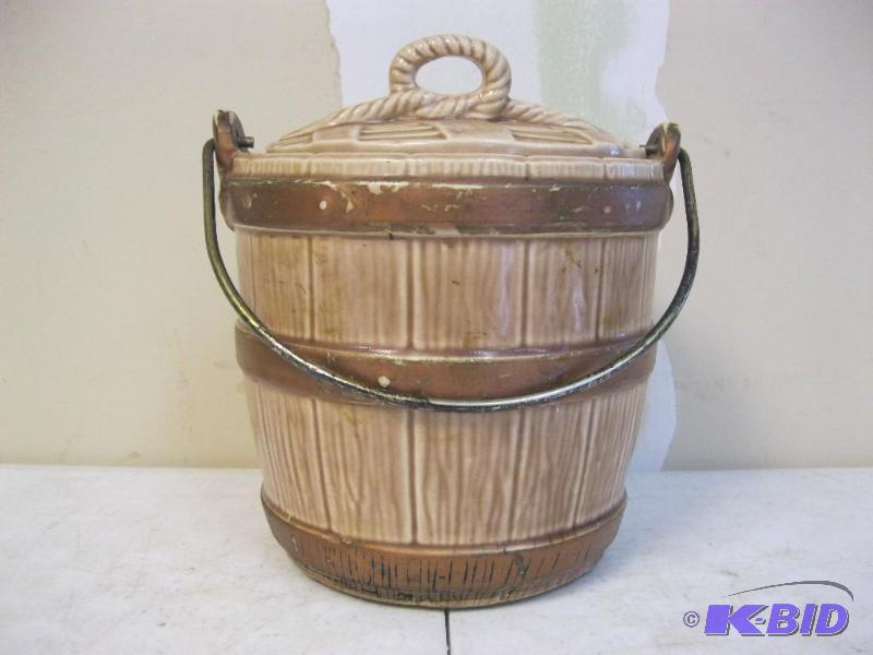 Vintage Ceramic Barrel Cookie Jar, Used, Some...