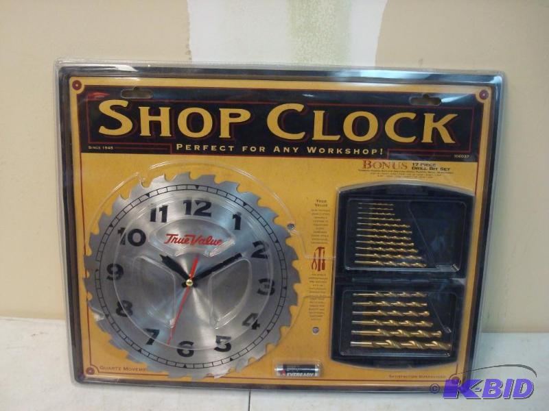 New Shop Clock And Drill Bit Set...