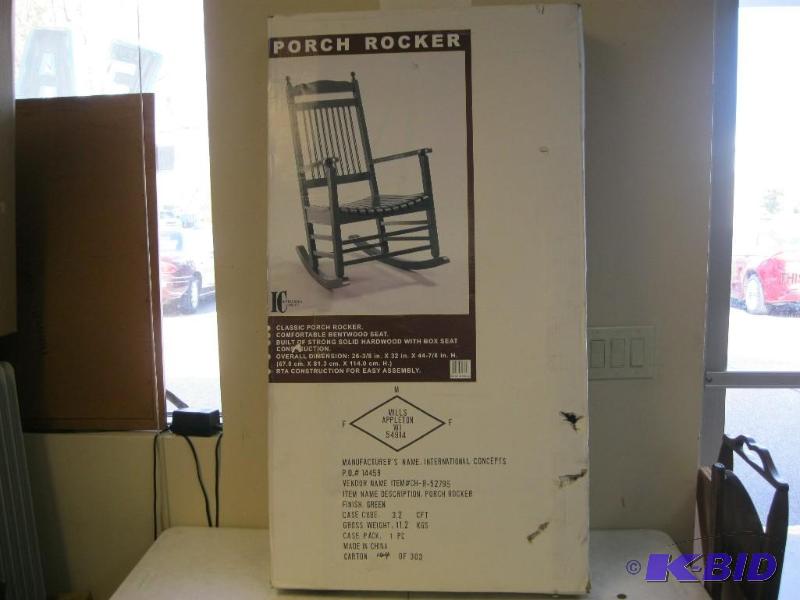 New In The Box, Porch Rocker, Made Of Hardwoo...