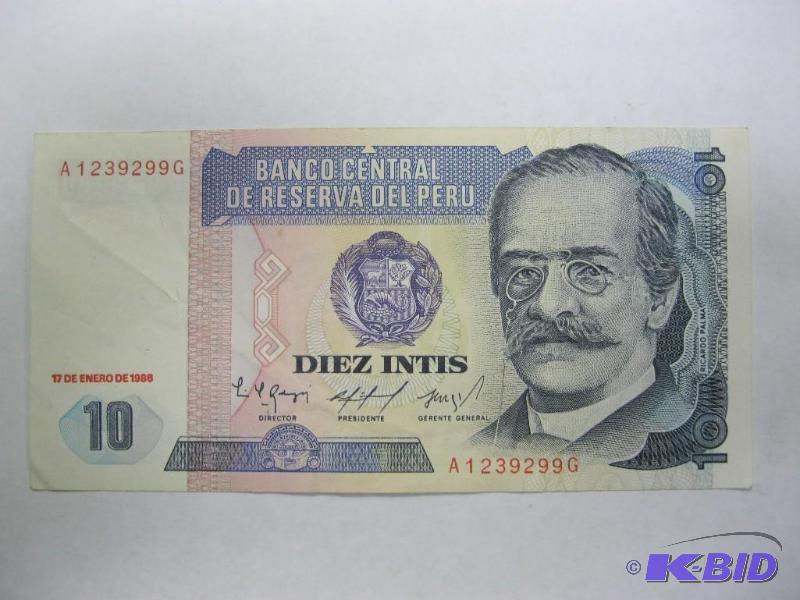 10 Banco Peru&nbspForeign Money Bill, Shows ...