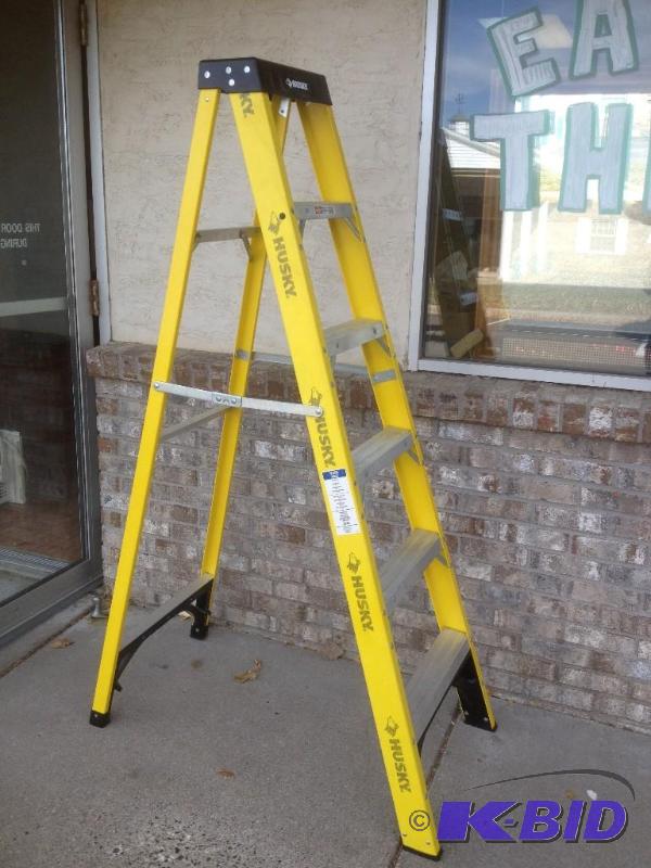 Folding Husky Ladder, 6Ft. Tall made Of Fiber...
