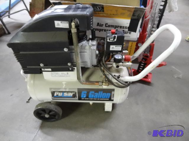 lot 1 image: New Pulsar PCE6060A Air Compressor, 6 gallon ...