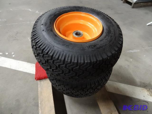 lot 10 image: Qty 2 NEW 8 Wheels with 18x8.5 Tires 4 Ply...