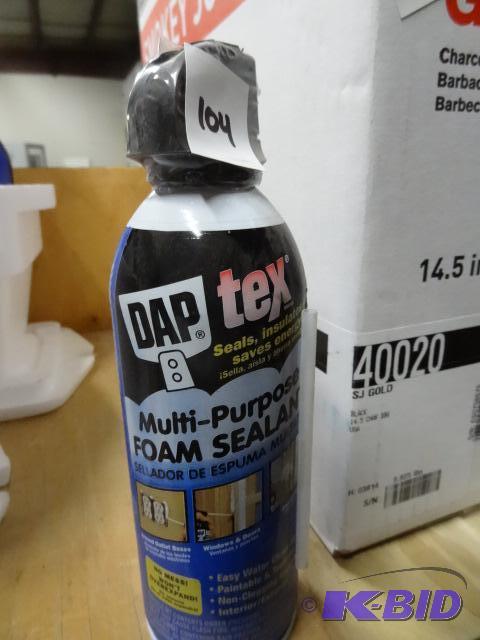 lot 104 image: Qty 2 NEW DAP Tex Multi-Purpose Spray Foam Se...