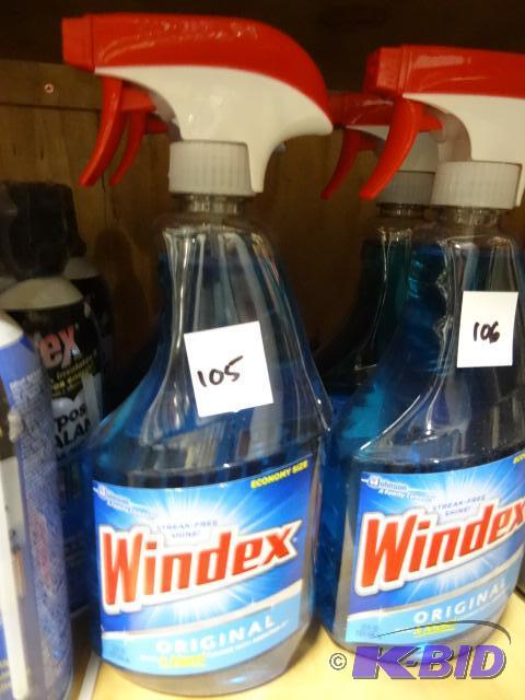 lot 105 image: Qty 2 NEW Bottles Windex Original 32 oz ea...