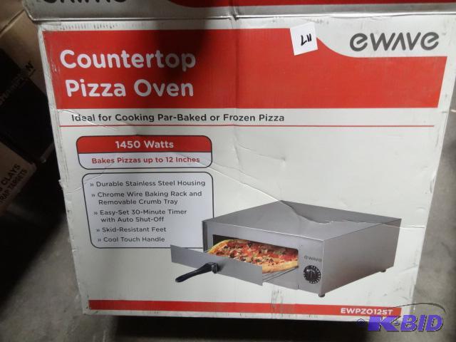 lot 117 image: NEW in Box eWave Countertop Pizza Oven. 1450 ...