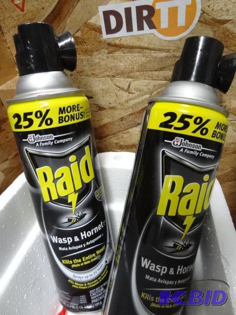 lot 120 image: Qty 2 NEW RAID Wasp and Hornet Spray 17.5 oz ...