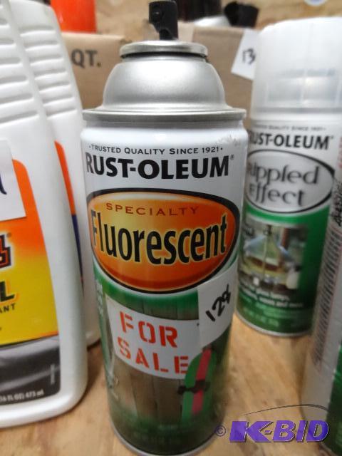 lot 128 image: Qty 2 NEW RustOleum Spray Paints Rippled Effe...
