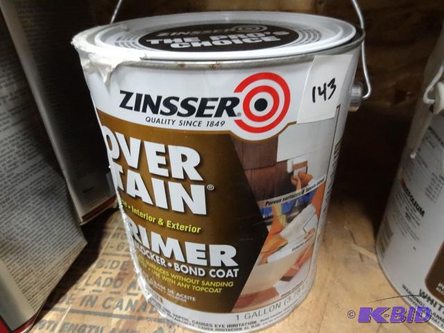lot 143 image: NEW Zinsser Cover Stain Oil Based Primer and ...