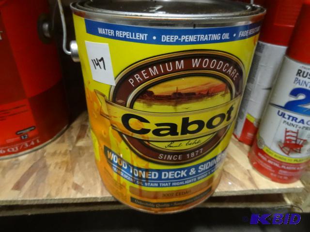 lot 147 image: Qty 2 NEW Cabot Premium Wood Toned Deck and S...