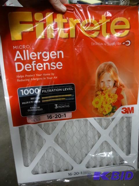lot 149 image: Qty 3 NEW 3M Filtrete Air Filters Pleated All...