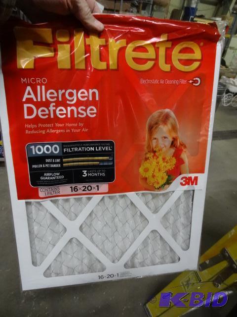 lot 150 image: Qty 3 NEW 3M Filtrete Air Filters Pleated All...