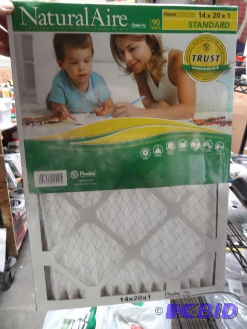 lot 160 image: Qty 4 NEW Flanders NaturalAire Pleated Air Fi...