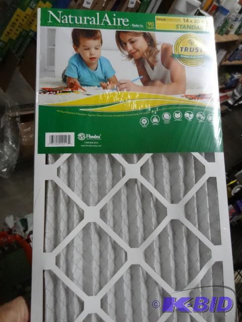 lot 162 image: Qty 4 NEW Flanders NaturalAire Pleated Air Fi...