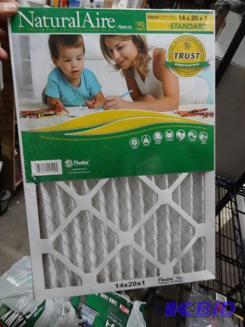 lot 167 image: Qty 4 NEW Flanders NaturalAire Pleated Air Fi...
