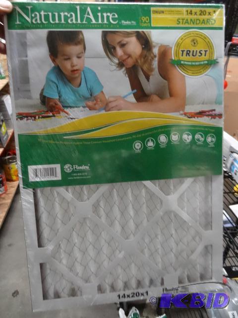 lot 168 image: Qty 4 NEW Flanders NaturalAire Pleated Air Fi...
