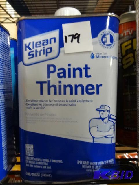 lot 179 image: Qty 2 NEW Klean Strip Paint Thinner with Mine...