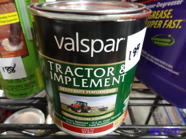 lot 189 image: Qty 2 NEW Valspar Tractor and Implement Paint...