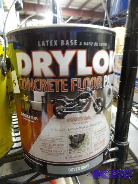 lot 198 image: Qty 2 NEW Drylok Concrete Floor Paint. Dover ...