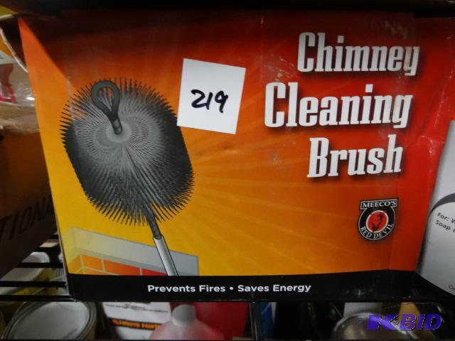 lot 219 image: NEW 8 in Round Wire Chimney Cleaning Brush...